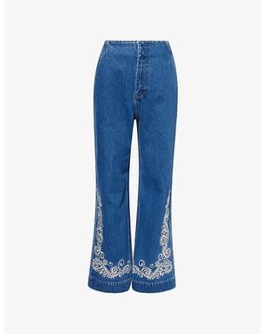 ALÉMAIS Jacones Flared Denim Jeans - Blue