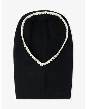 Sandro Ribbed Wool And Cashmere-Blend Balaclava - Black