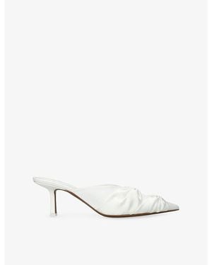 Neous Geminga Satin Mules - White