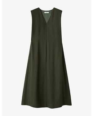 JOSEPH Vssad V-Neck Woven Maxi Dress - Green