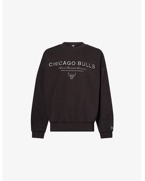 KTZ X Nba Bulls Logo-Embroidered Cotton-Jersey Sweatshirt - Black