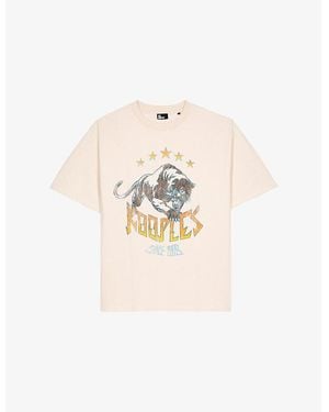 The Kooples Graphic-Print Relaxed-Fit Cotton T-Shirt - Natural