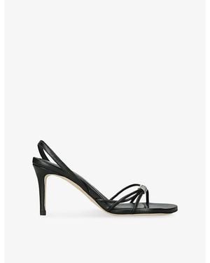 Christopher Esber Giro Leather Heeled Slingback Sandals - Black