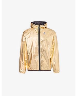 COMME DES GARÇONS PLAY Comme Des Garçons Play X K-Way Hooded Two-Zip Pockets Regular-Fit Woven Jacket - Metallic
