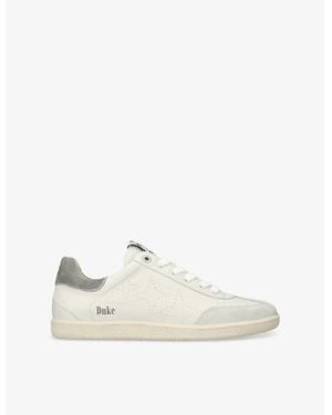 Duke & Dexter Plus Duke Leather Low-Top Trainers - White