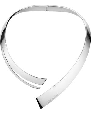 Calvin Klein Beyond Silver-tone Stainless Steel Hinged Choker Necklace Kj3umj000100 - Metallic