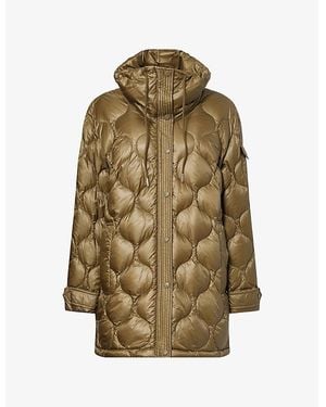 Moncler Lombi Hooded Shell-Down Jacket - Green