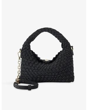 Dune Dinkydeliberate Mini Woven Top-Handle Bag - Black