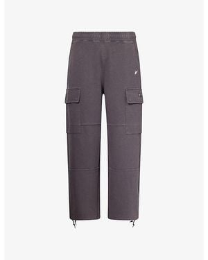 A Bathing Ape Cargo Patch-Pocket Cotton Jogging Bottoms - Purple