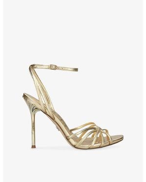 Sam Edelman Lili Leather Heeled Sandals - Metallic
