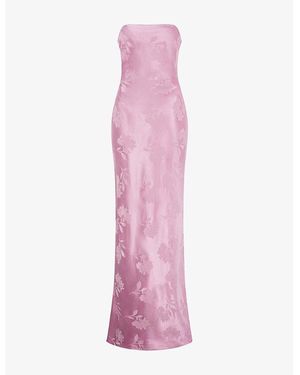 OMNES Amdra Strapless Woven Maxi Dress - Pink