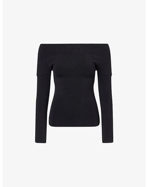 Dissh Astrid Long-Sleeves Knitted Top - Black
