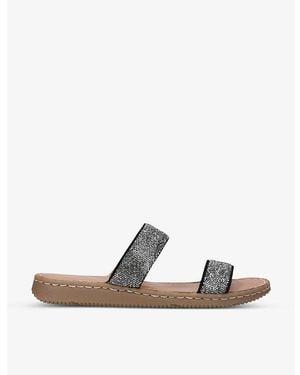Carvela Kurt Geiger Shake Embellished Suede Sandals - Grey