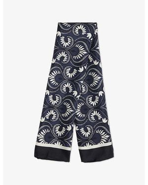 Weekend by Maxmara Square Graphic-Pattern Silk Scarf - Blue