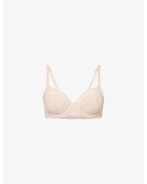 Chantelle Romance Underwired Stretch-Lace Bra - White