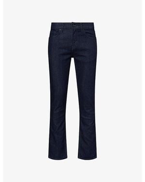 7 For All Mankind Slim-Fit Straight-Leg Cotton-Blend Jeans - Blue
