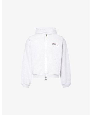 Cole Buxton Sport Zipped Cotton-Jersey Hoody - White