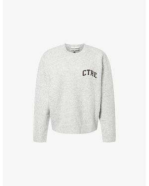 The Couture Club Logo-Embroidered Relaxed-Fit Knitted Jumper - White