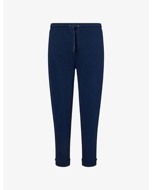 Derek Rose Quinn Tapered Cotton-Jersey Jogging Bottoms - Blue