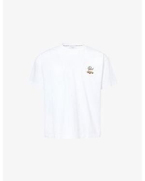 Percival Alistair Graphic-Print Cotton T-Shirt - White