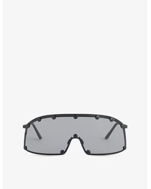 Rick Owens Shielding Stainless Steel Sunglasses - Gray
