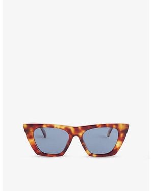 Anine Bing Paris Tortoiseshell Sunglasses - Blue