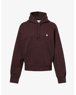 Carhartt Casey Logo-Embroidered Cotton Hoody - Purple