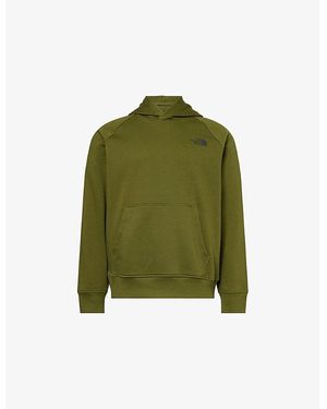 The North Face Raglan Box Logo-Print Cotton-Blend Hoody - Green