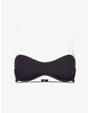 WE Are Tala Contrast Underwired Bikini Top - Blue