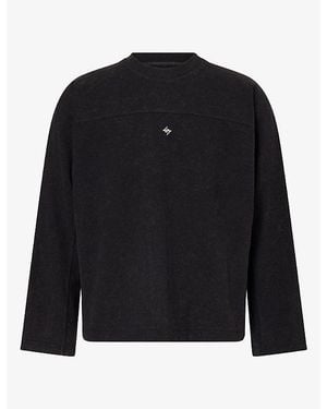 247 BY Represent 247 Trail Embroidered-Logo Cotton-Blend Top - Black