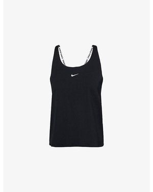 Nike Halterneck Cut-Out Stretch-Jersey Top - Black