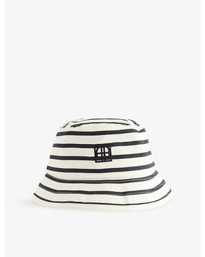 Anine Bing Nicks Cotton Bucket Hat - White