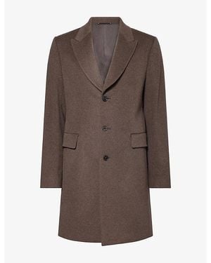 Paul Smith Single-Breasted Wool-Cashmere Overcoat - Brown