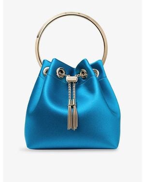 Jimmy Choo Bon Bon Satin Bucket Bag - Blue