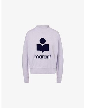 Isabel Marant Flocked-Pattern High-Neck Cotton-Jersey Sweatshirt - Multicolour