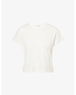 Agolde Adine Short-Sleeves Cotton-Jersey T-Shirt - White