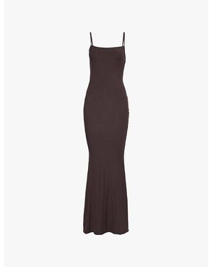 WE Are Tala 365 Sculpt Camisole-Strap Stretch-Jersey Maxi Dress - Brown