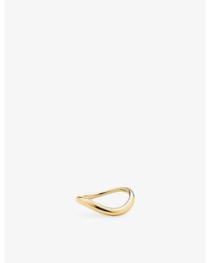 MEJURI Dome Figure Slim 10Ct Ring - Metallic