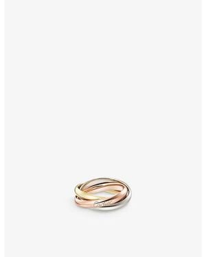 Cartier Trinity Medium 18Ct- - And Rose- Ring - White