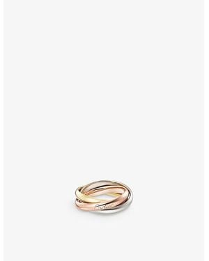 Cartier Trinity Medium 18Ct- - And Rose- Ring - White