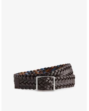 Paul Smith Woven Leather Belt - Black