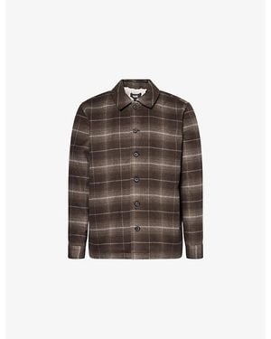 PAIGE Telford Checked Woven Jacket - Brown