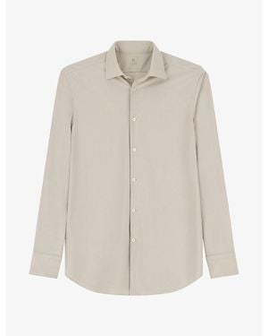 BOGGI Slim-Fit Long-Sleeved Stretch-Woven Shirt - Natural