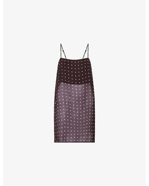 Dissh Vanessa Sleeveless Spot Woven Cami Top - Purple