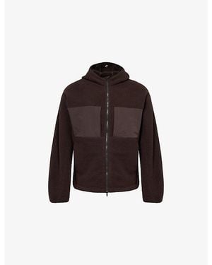 247 BY Represent Borg Hooded Fleece Sweatshirt - Brown