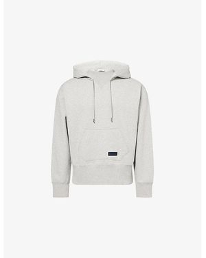 Givenchy Double-Collar Logo-Patch Cotton-Jersey Hoody - White