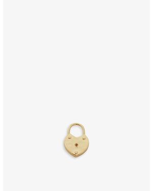 Monica Vinader Padlock Heart 18Ct-Vermeil On Recycled Sterling- Pendant - White