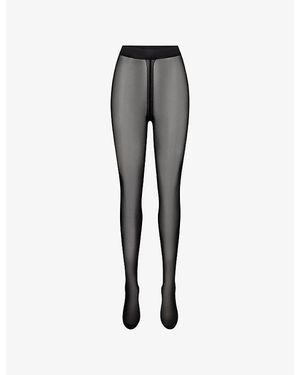 Skims Sheer Stretch-Knit Tights - Grey