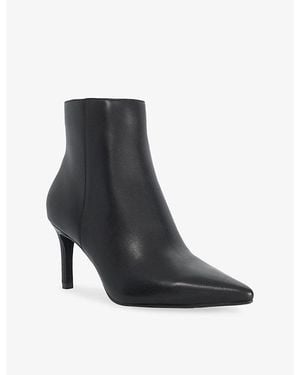 Dune Obsessively Leather Heeled Ankle Boots - Black