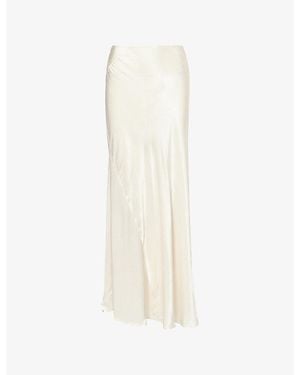 Dissh Charli High-Waist Woven Maxi Skirt - White